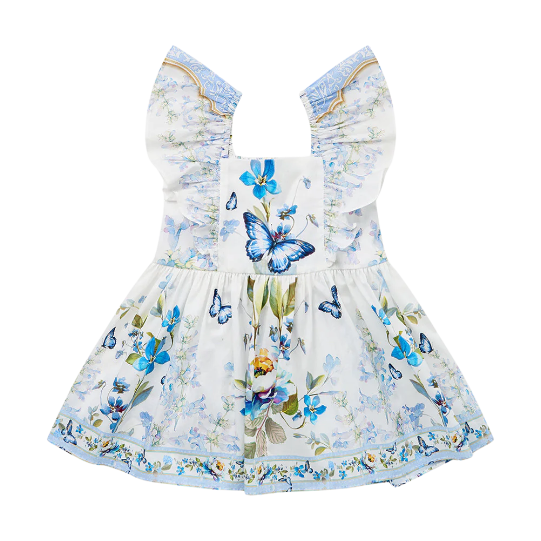 CAMILLA BABIES FLARED DRESS WITH FRILL SHOULDER BOTANICAL