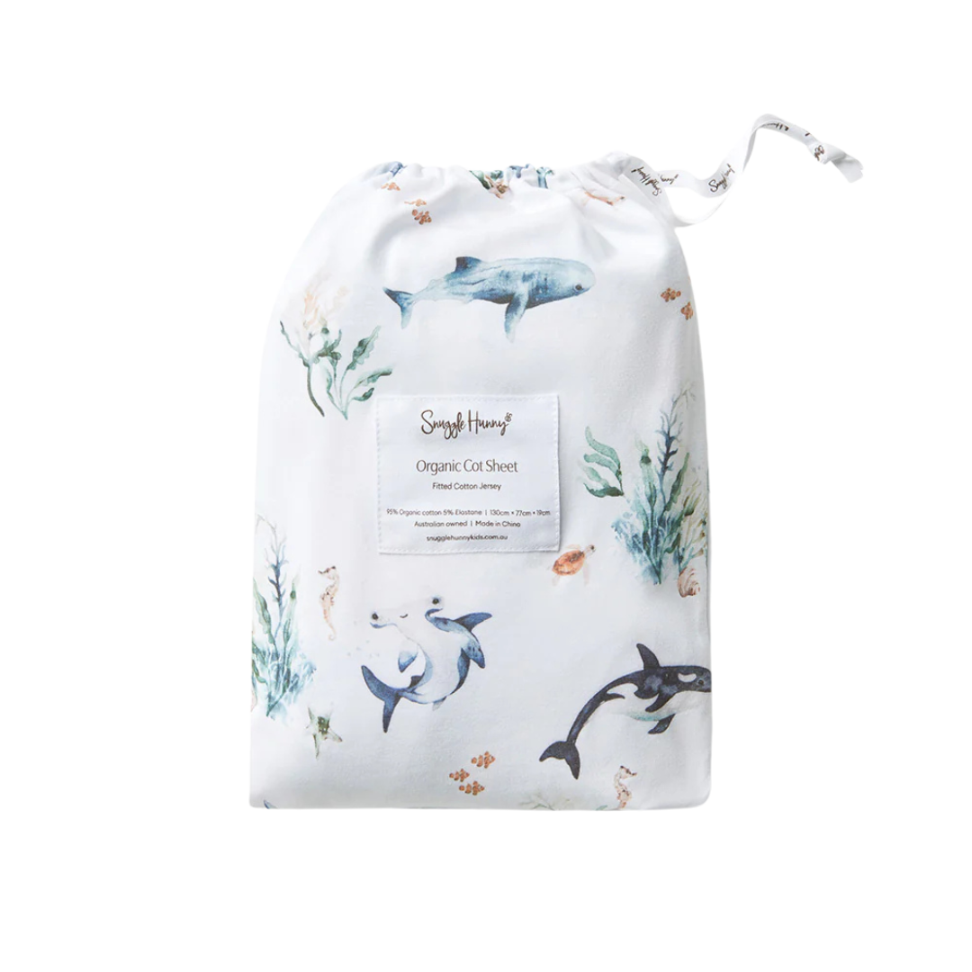 SNUGGLE HUNNY OCEAN FITTED COT SHEET – Active Baby co