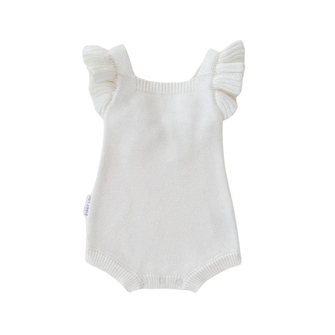 ZIGGY LOU FRILL ROMPER MILK – Active Baby co