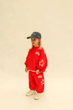 SUNDAY SIBLINGS SIBLINGS SET SWEATER - RED