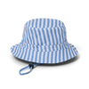 CRYWOLF REVERSIBLE BUCKET HAT SKY BLUE STRIPE