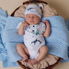 SNUGGLE HUNNY OCEAN SHORT SLEEVE BODYSUIT