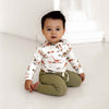 SNUGGLE HUNNY KIDS DINO LONG SLEEVE ORGANIC BODYSUIT