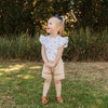 SNUGGLE HUNNY LADYBUG SHORT SLEEVE ORGANIC BODYSUIT WITH FRILL