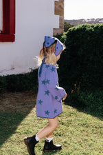 SUNDAY SIBLINGS LUCKY STARS DRESS - VIOLET / NAVY