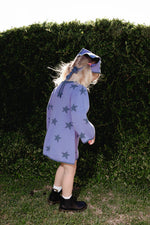 SUNDAY SIBLINGS LUCKY STARS DRESS - VIOLET / NAVY