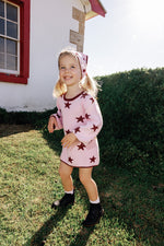 SUNDAY SIBLINGS LUCKY STARS DRESS - SOFT PINK