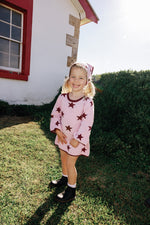 SUNDAY SIBLINGS LUCKY STARS DRESS - SOFT PINK