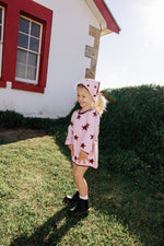 SUNDAY SIBLINGS LUCKY STARS DRESS - SOFT PINK