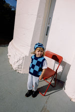 SUNDAY SIBLINGS NONNO VEST - LIGHT BLUE / DARK BLUE