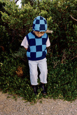 SUNDAY SIBLINGS NONNO VEST - LIGHT BLUE / DARK BLUE