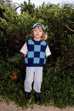 SUNDAY SIBLINGS NONNO VEST - LIGHT BLUE / DARK BLUE