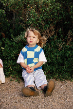 SUNDAY SIBLINGS NONNO VEST - BLUE / LIME