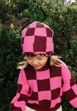 SUNDAY SIBLINGS SUNDAY BEANIE - BRIGHT PINK