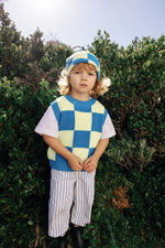 SUNDAY SIBLINGS NONNO VEST - BLUE / LIME