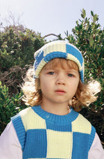 SUNDAY SIBLINGS SUNDAY BEANIE - BLUE / LIME