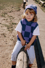 SUNDAY SIBLINGS NONNO VEST - VIOLET / NAVY