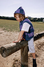SUNDAY SIBLINGS NONNO VEST - VIOLET / NAVY