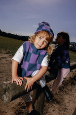 SUNDAY SIBLINGS NONNO VEST - VIOLET / NAVY