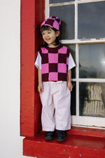 SUNDAY SIBLINGS NONNO VEST - PINK / RED