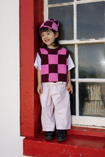SUNDAY SIBLINGS NONNO VEST - PINK / RED