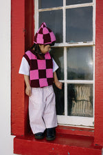 SUNDAY SIBLINGS NONNO VEST - PINK / RED