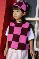 SUNDAY SIBLINGS NONNO VEST - PINK / RED