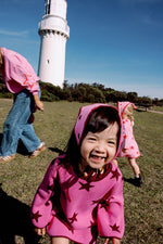 SUNDAY SIBLINGS LUCKY STARS DRESS - BRIGHT PINK