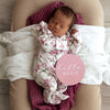 SNUGGLE HUNNY CHERRY BLOSSOM SLEEPSUIT ZIP FOOTIE WITH FRILL