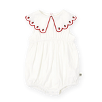 GOLDIE + ACE SCALLOP COLLAR STRAWBERRY ROMPER