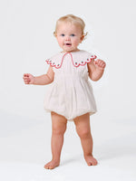 GOLDIE + ACE SCALLOP COLLAR STRAWBERRY ROMPER