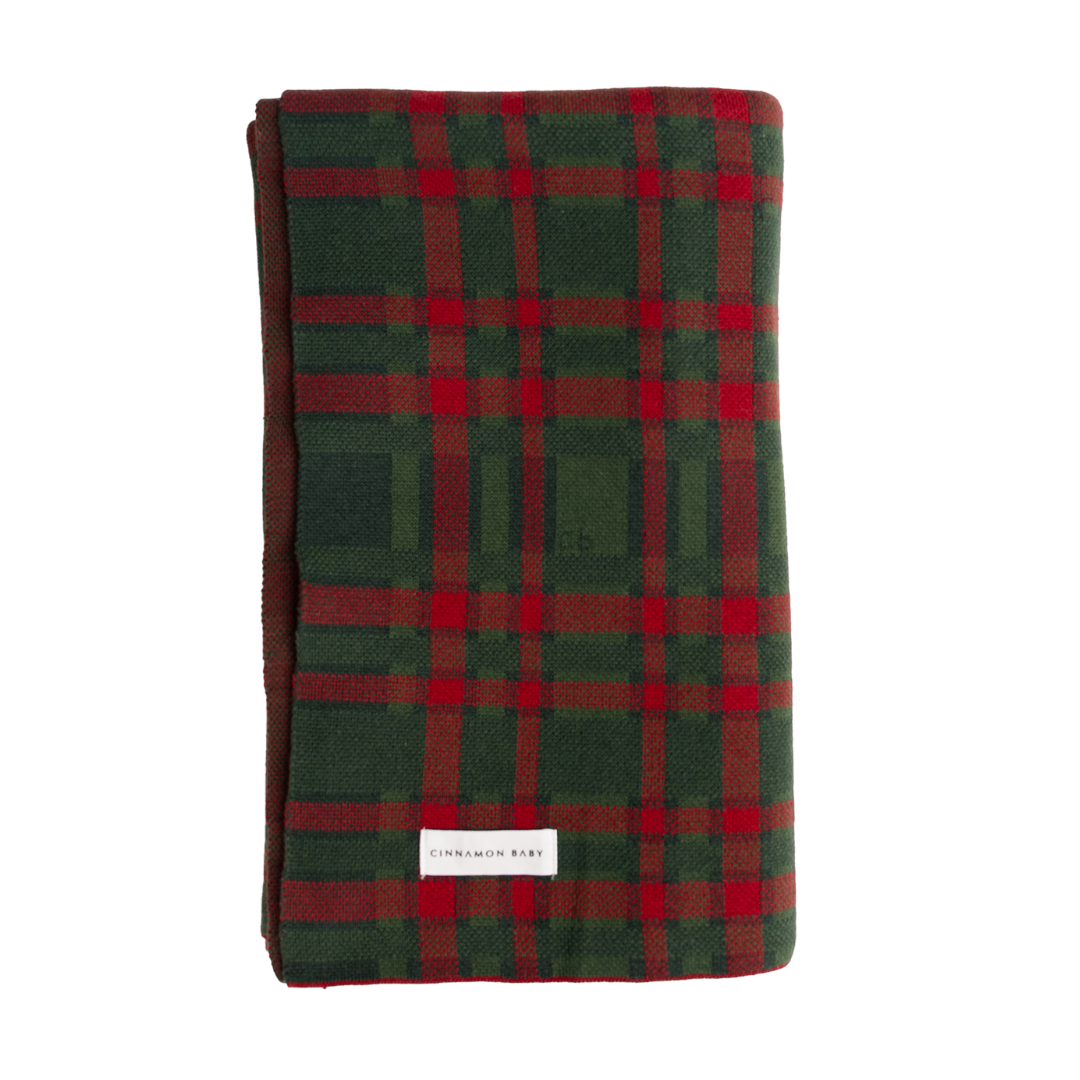 CINNAMON BABY CHRISTMAS BLANKET - PLAID