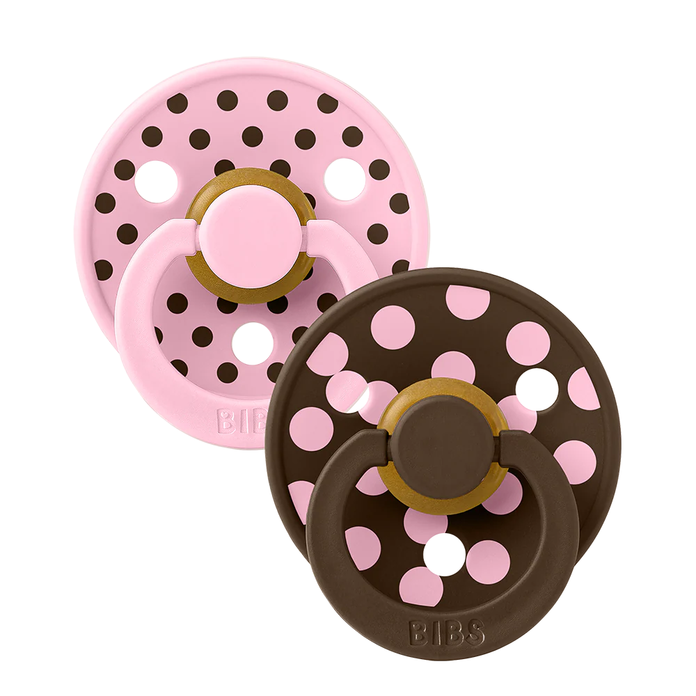 BIBS STUDIO POLKA - BABY PINK/MOCHA