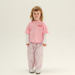 SUNDAY SIBLINGS PARTY LAYERS TEE - PINK