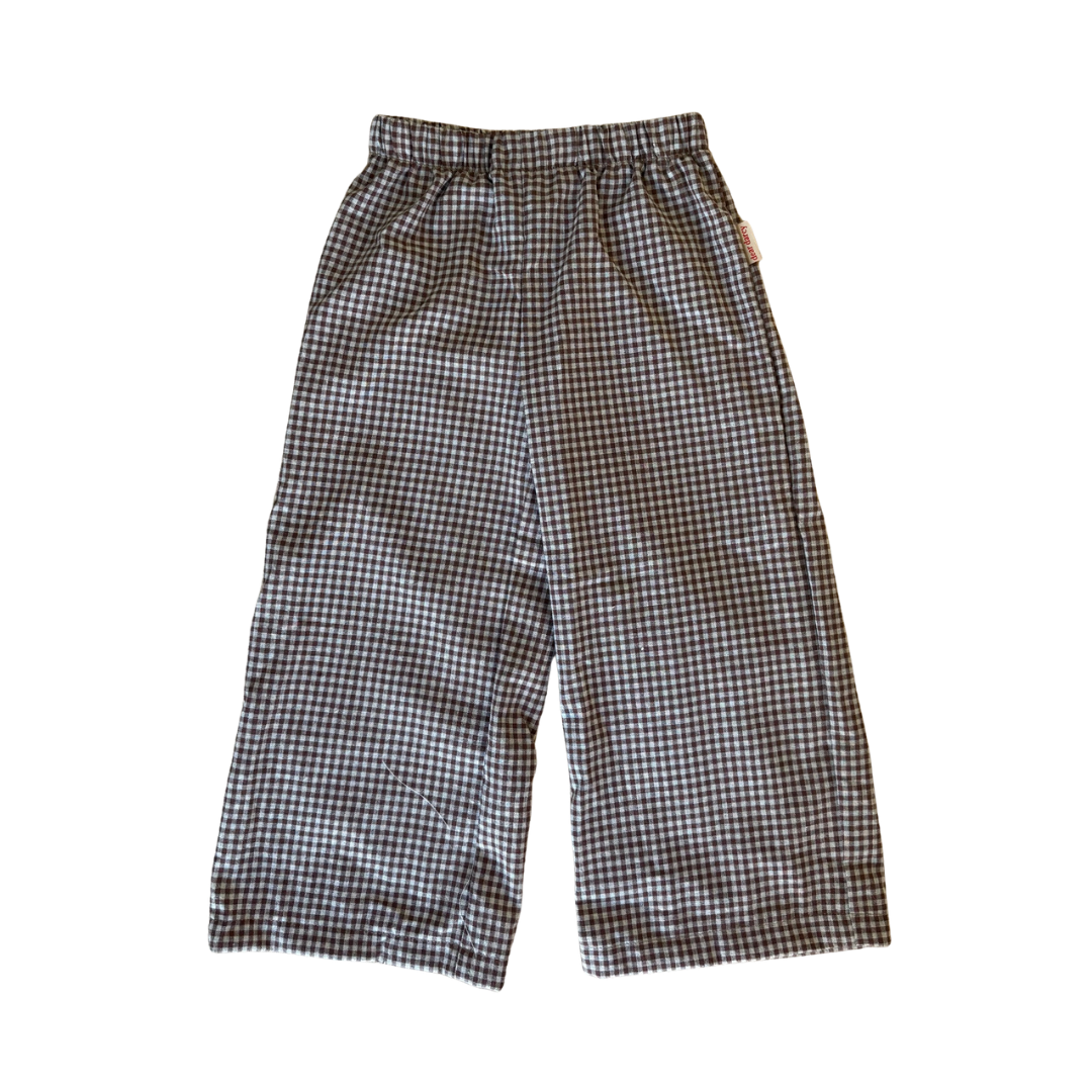 DEAR DARCY GINGHAM PANTS - BEIGE