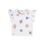 CAMILLA BABIES EMBROIDERED TEE WITH FRILL SLEEVE - CROCHET ALL DAY