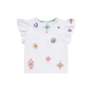 CAMILLA BABIES EMBROIDERED TEE WITH FRILL SLEEVE - CROCHET ALL DAY
