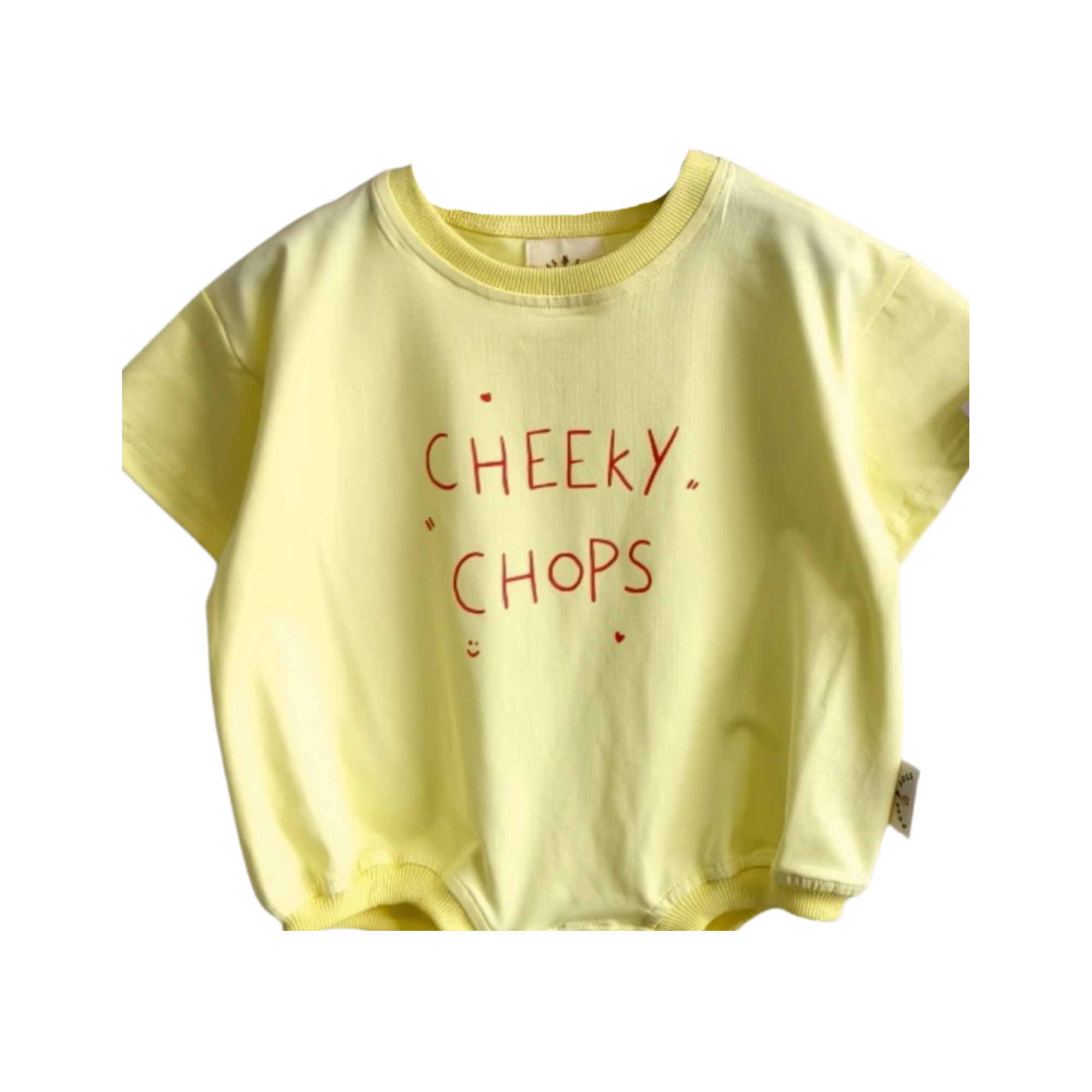 POSS & SOSS CHEEKY CHOPS OVERSIZED ROMPER - LEMON