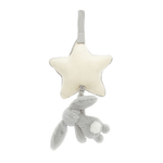 JELLYCAT BASHFUL SILVER BUNNY MUSICAL PULL