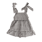 CINNAMON BABY BLACK GINGHAM DRESS