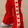 POSS & SOSS HEART FLARES IN FIERY RED