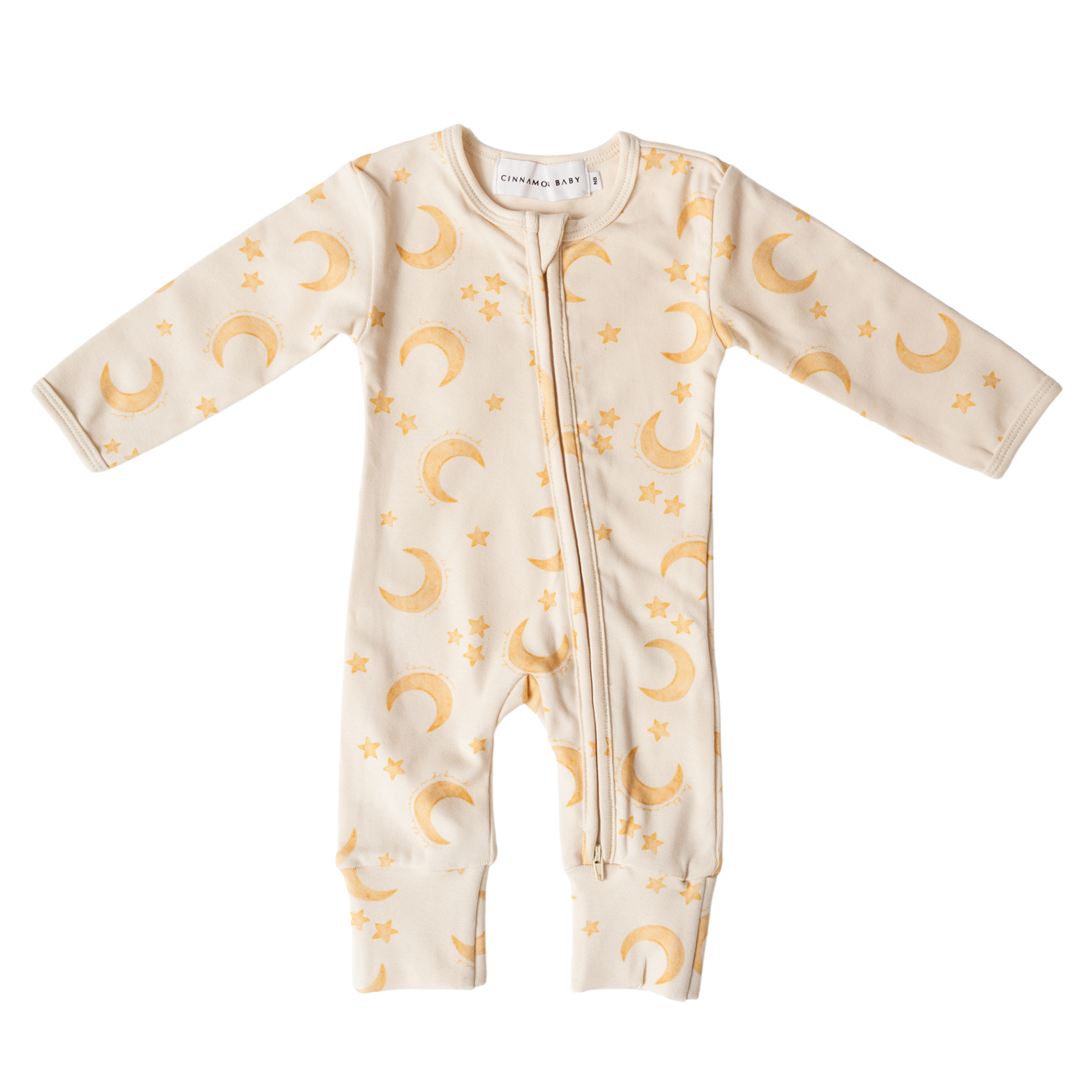 CINNAMON BABY CRESCENT MOON GROWSUIT