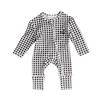 CINNAMON BABY BLACK GINGHAM GROWSUIT