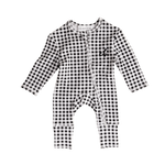 CINNAMON BABY BLACK GINGHAM GROWSUIT