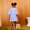 CUBBY POPPY DRESS - BLUISH CHECK