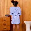 CUBBY POPPY DRESS - BLUISH CHECK
