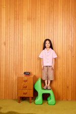 CUBBY LONG SHORT - LIME CHECK
