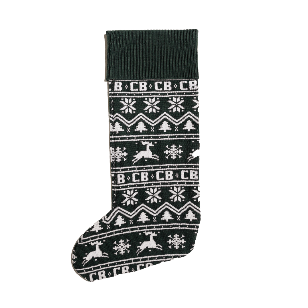 CINNAMON BABY CHRISTMAS STOCKING - GREEN