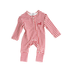 CINNAMON BABY CRIMSON GINGHAM GROWSUIT