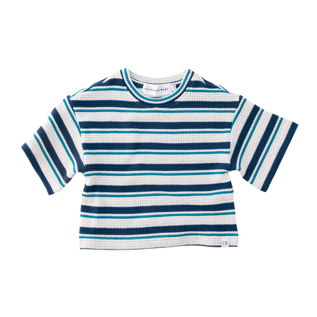 CINNAMON BABY CORFU STRIPE KNITTED TEE